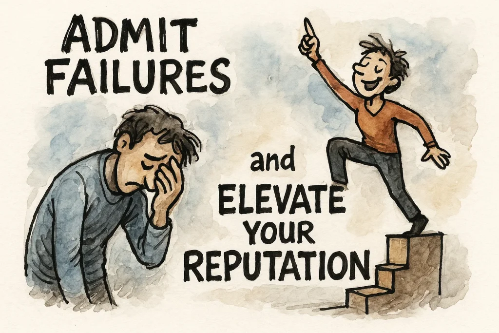 Admitir errores y elevar tu reputación