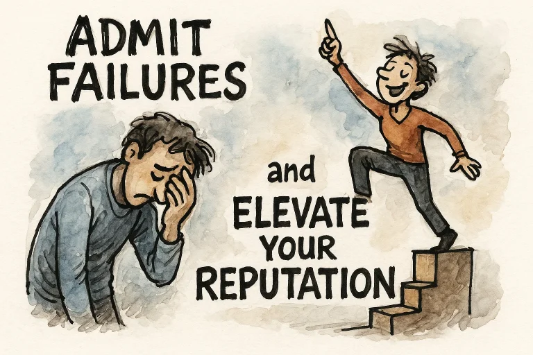 Admitir errores y elevar tu reputación
